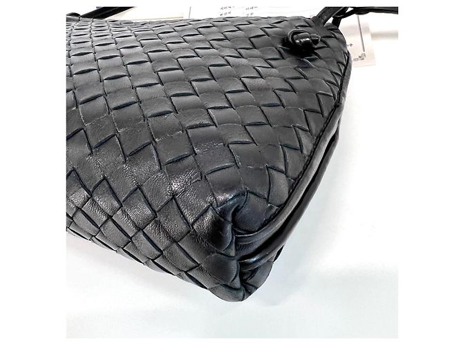 Bottega Veneta Borsa a tracolla Intrecciato Nodini Nera Nero - vista 8