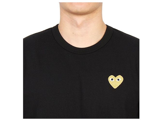 Comme Des Garcons Kurzärmeliges T-Shirt mit goldenem Logo AX Orange - Ansicht 7