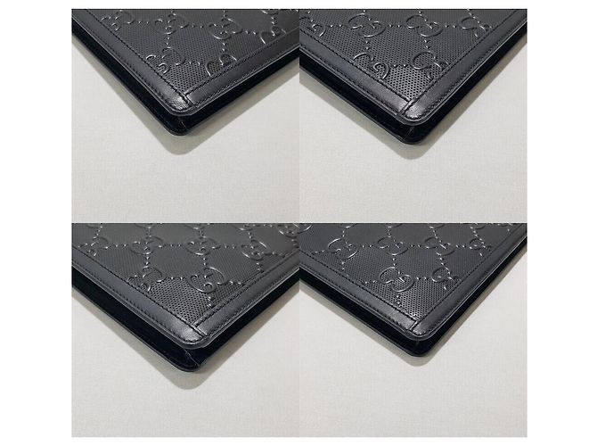 Gucci Clutch de couro com relevo GG - vista 6