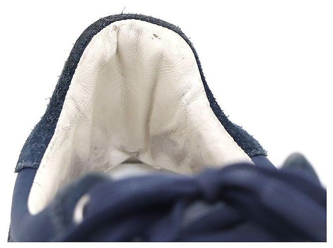 Louis Vuitton Sneakers basse in mix di camoscio blu navy - vista 7