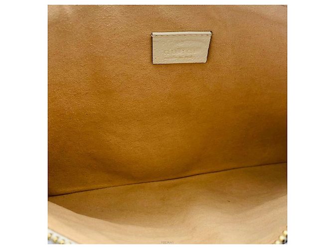 Gucci Clutch Ophidia Stripe White Bianco - vista 4