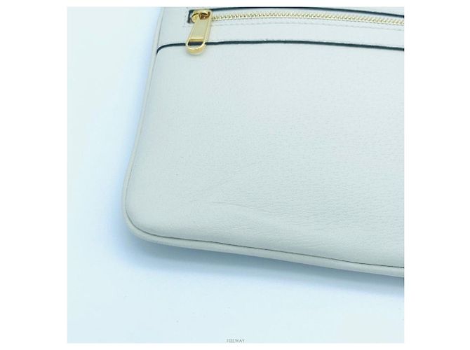 Gucci Clutch Ophidia Stripe White Bianco - vista 7