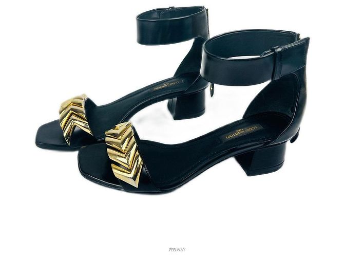 Sandali Louis Vuitton Nero Metallizzato - vista 3