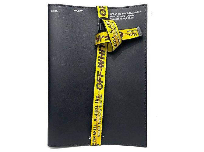 Off White Clutch Porta Documenti con Logo Nero - vista 6