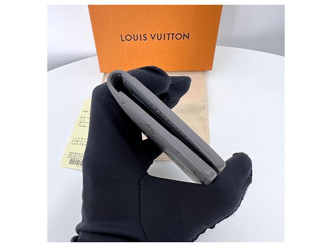 Louis Vuitton Monogram Shadow Organizer Card Holder Gray Brown - view 5