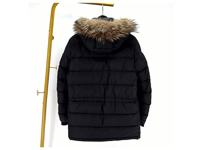 Jaqueta acolchoada Moncler Riviere com capuz Preto - vista 4