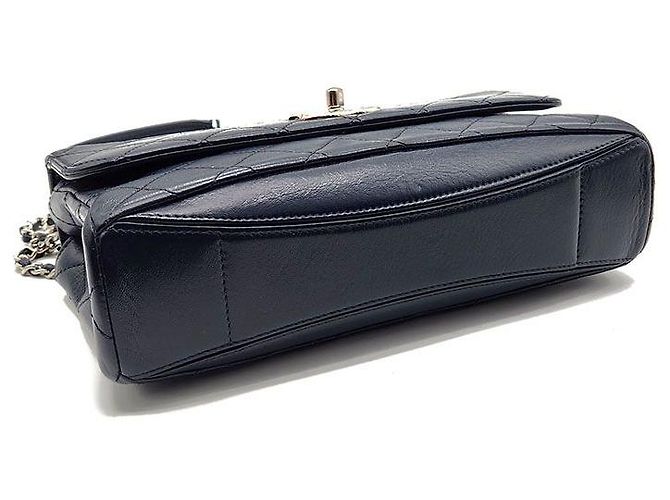 Chanel Borsa a mano con manico superiore e tracolla a catena in pelle di vitello Nero - view 7