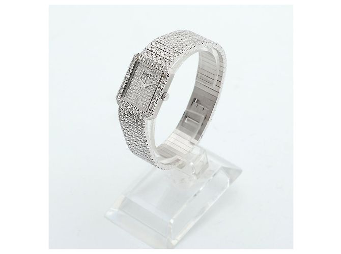 Piaget Reloj Protocol Small para mujer en oro blanco con engaste de diamantes Multicolor - vista 4