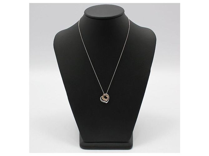 Tiffany & Co Collana a Cuore Aperto in Argento Sterling e Oro Rosa - vista 4