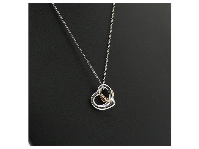 Tiffany & Co Collana a Cuore Aperto in Argento Sterling e Oro Rosa - vista 5