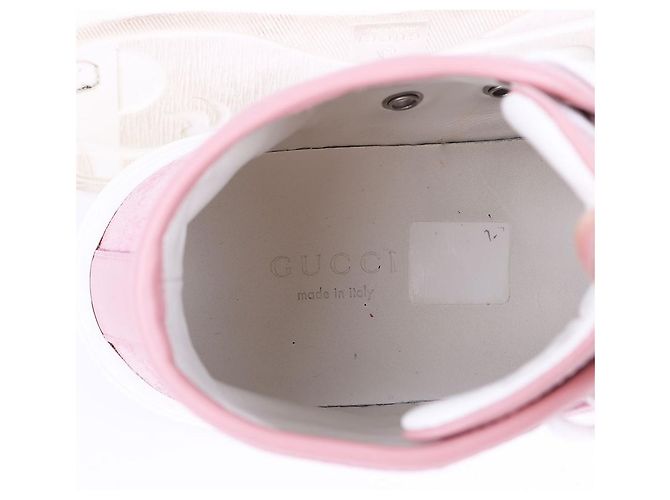 Gucci Sneakers alte in tela rosa - vista 9