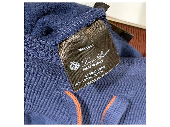 Loro Piana Navy Baumwoll-Set (A+/XS) Blau - Ansicht 9