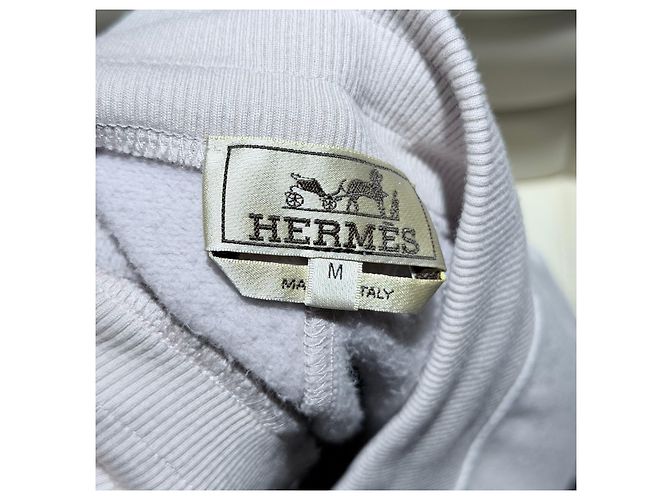 Hermès Trainer Baumwoll-Sweatshirt und Hose Set Silber - Ansicht 9