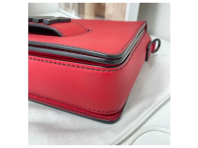 Dior Borsa a tracolla con patta Christian Leather Revolution Rosso - vista 5