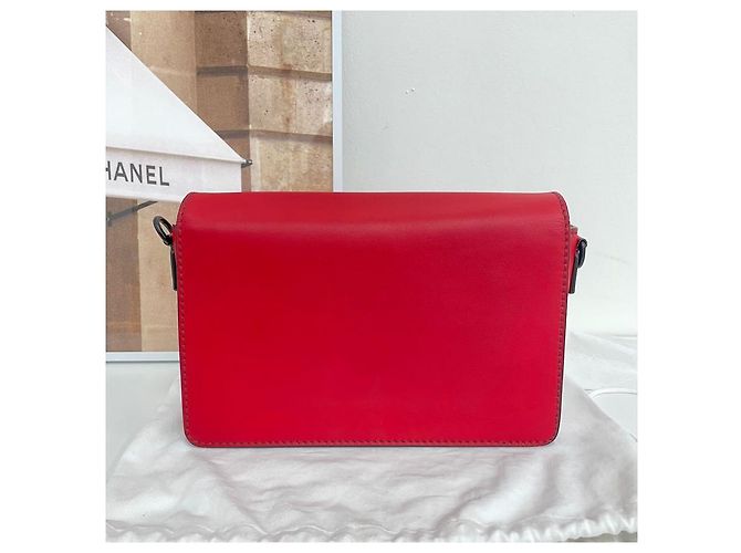 Dior Borsa a tracolla con patta Christian Leather Revolution Rosso - vista 7