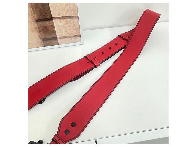 Dior Borsa a tracolla con patta Christian Leather Revolution Rosso - vista 8