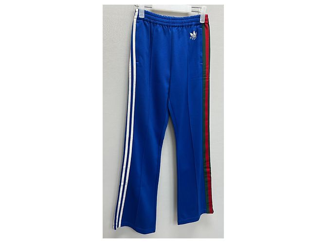 Pantalones de Jogging Acampanados Gucci Adidas Azul Cobalto - vista 2