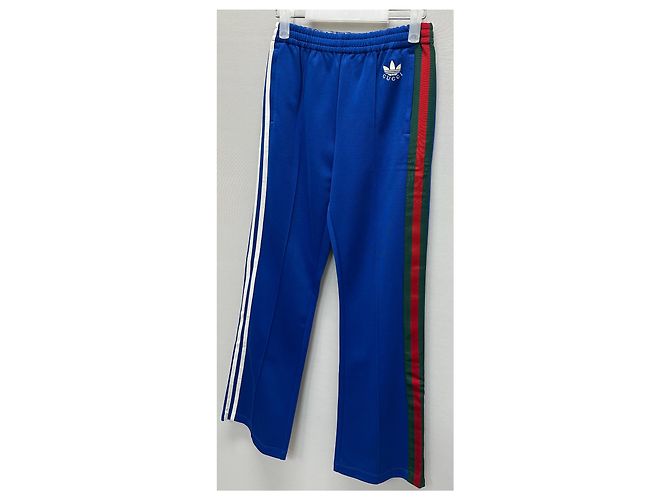 Pantalones de Jogging Acampanados Gucci Adidas Azul Cobalto - vista 3