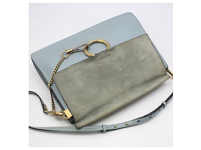 Chloé FAYE Schultertasche Medium Blau - Ansicht 3