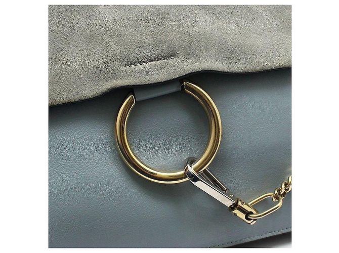 Chloé FAYE Schultertasche Medium Blau - Ansicht 8