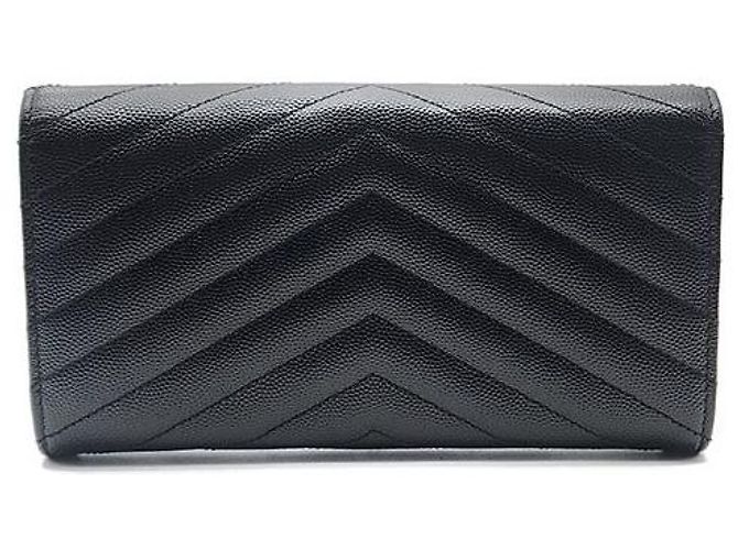 Saint Laurent Monogram Cassandra Matelassé Long Wallet Schwarz - Ansicht 3