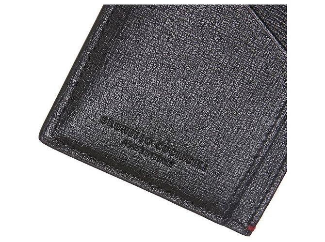 Brunello Cucinelli Grained Leather Card Holder Black - view 6