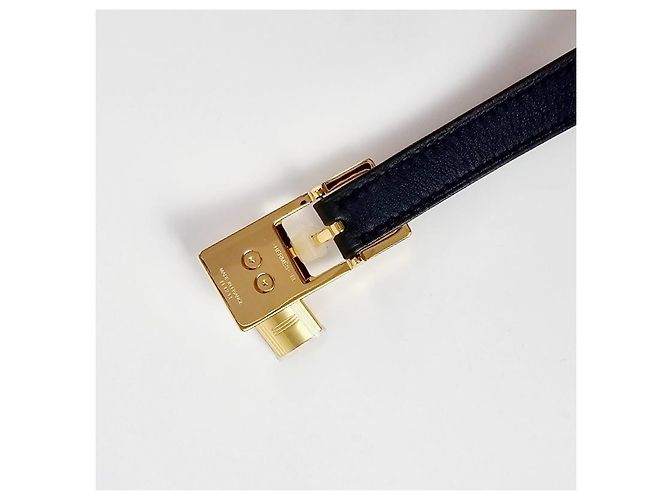 Hermès Cinturón Lucky Reversible de Cuero para Mujer Noir Gold Dorado - vista 10