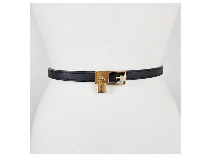 Hermès Cinturón Lucky Reversible de Cuero para Mujer Noir Gold Dorado - vista 4