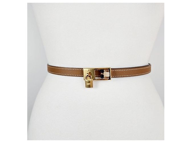 Hermès Cinturón Lucky Reversible de Cuero para Mujer Noir Gold Dorado - vista 5