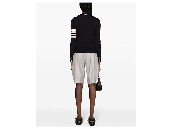 Thom Browne Diagonale Strick aus Merinowolle Blau - Ansicht 7