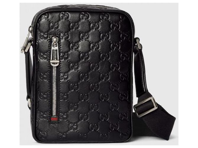 Gucci Piccola borsa a tracolla GG Emblem Nero - vista 4