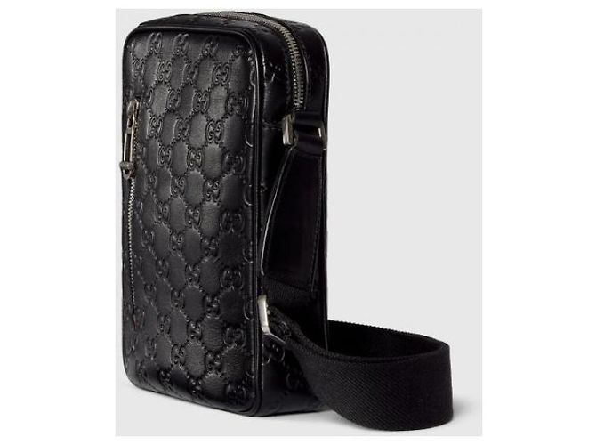 Gucci Piccola borsa a tracolla GG Emblem Nero - vista 5