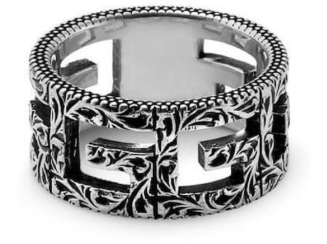 Gucci Silberner Cube Square Ring - Ansicht 2