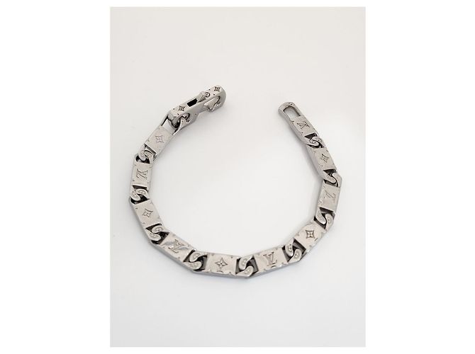 Louis Vuitton Bracelet Monogram Tide Up Argenté - vue 4