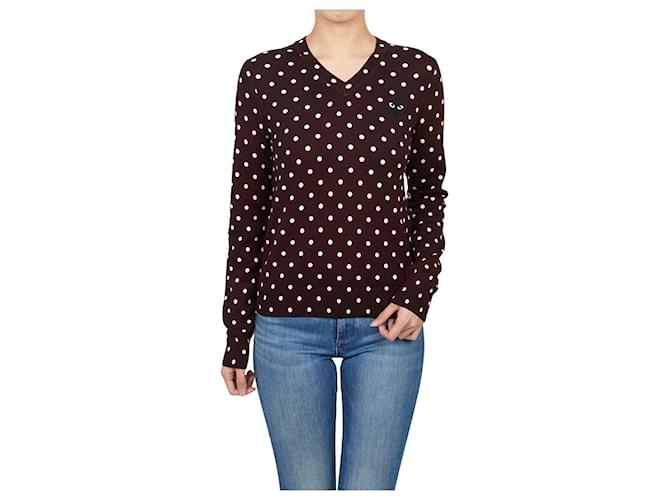Comme Des Garcons Strickware für Damen mit schwarzem Punkt-Patch - Ansicht 4