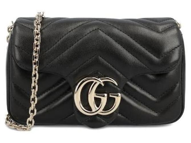 Gucci Mini borsa a tracolla GG Marmont Nero - vista 4