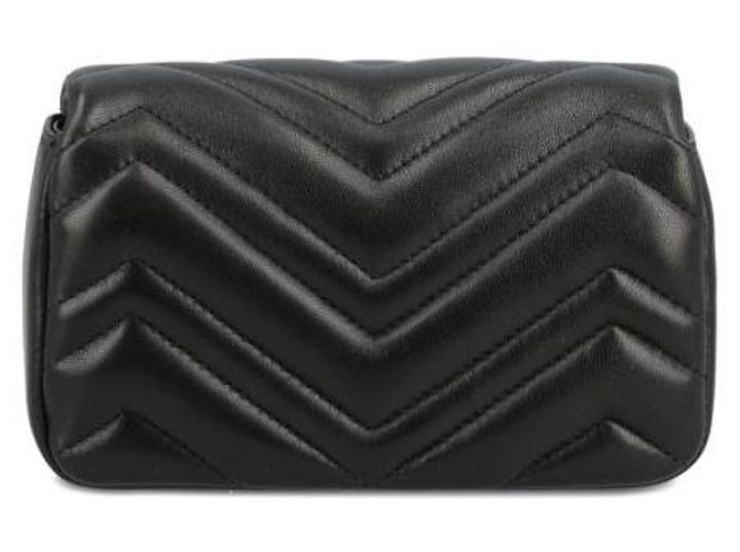 Gucci Mini borsa a tracolla GG Marmont Nero - vista 6