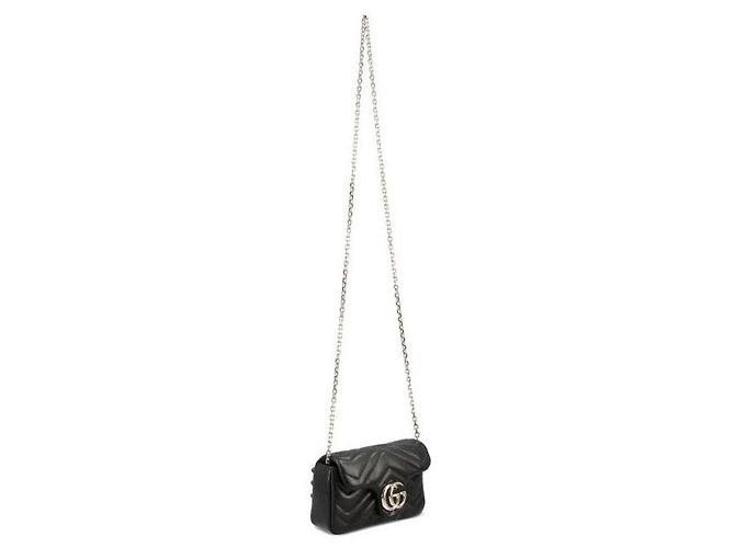 Gucci Mini borsa a tracolla GG Marmont Nero - vista 7