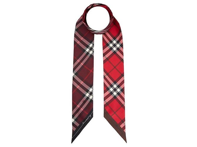 Burberry Karo-Seidentuch für Damen Rot - Ansicht 2