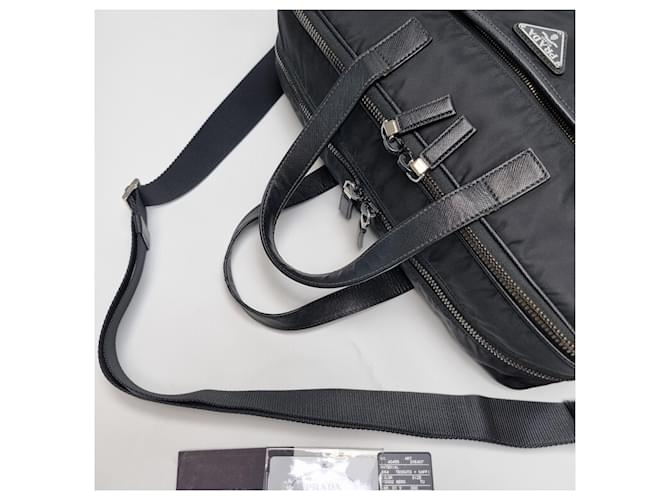 Prada Valigetta Saffiano Nera Nero - vista 11