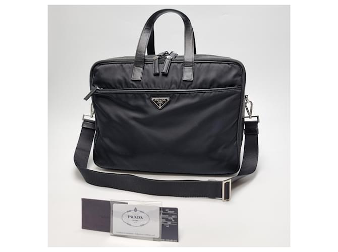 Prada Valigetta Saffiano Nera Nero - vista 3