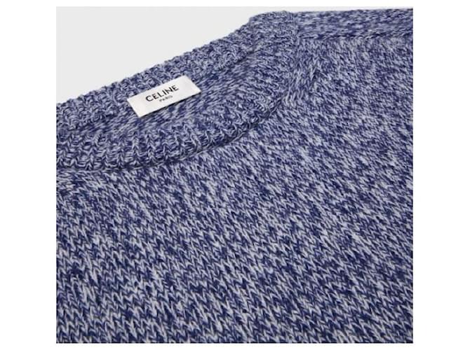 Céline Crewneck-Pullover aus Wolle und Kaschmir Blau - Ansicht 6
