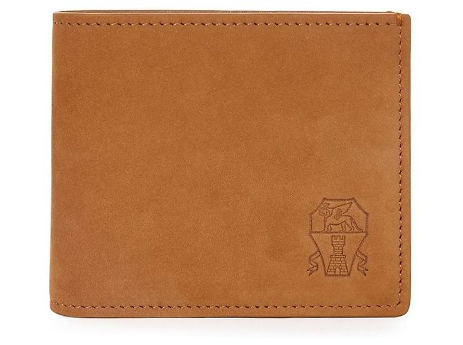 Brunello Cucinelli Nubuck Leather Cognac Bi-Fold Wallet Brown - view 2