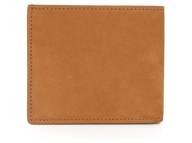 Brunello Cucinelli Nubuck Leather Cognac Bi-Fold Wallet Brown - view 4