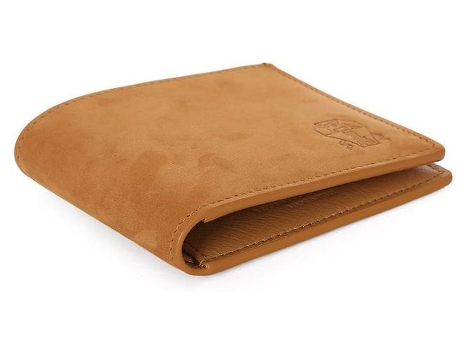 Brunello Cucinelli Nubuck Leather Cognac Bi-Fold Wallet Brown - view 5