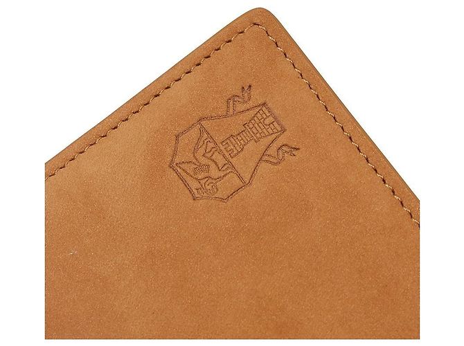 Brunello Cucinelli Nubuck Leather Cognac Bi-Fold Wallet Brown - view 7