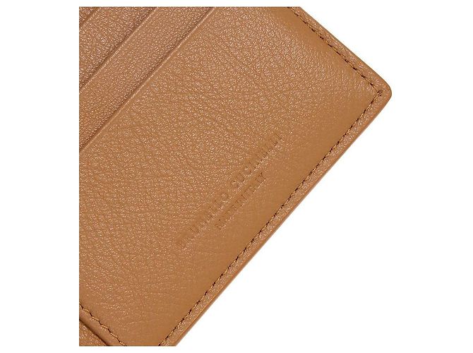 Brunello Cucinelli Nubuck Leather Cognac Bi-Fold Wallet Brown - view 8