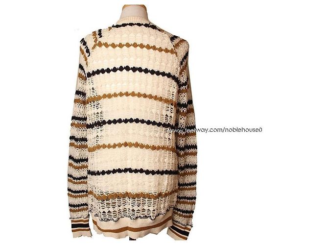 Isabel Marant Étoile Strick mit Elfenbeinstreifen Weiß - Ansicht 4