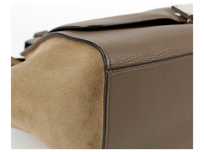 Céline Bolsa Tote e Bolsa de Ombro Trapézio em Couro de Dois Tons Multicor - vista 10