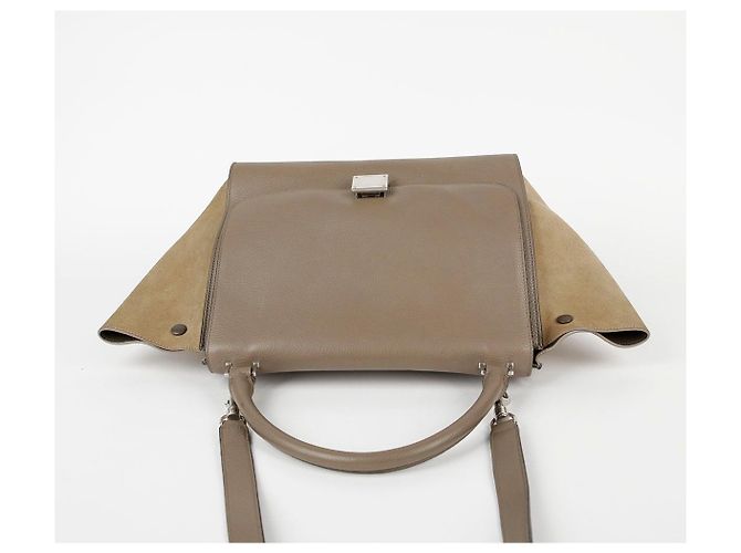 Céline Bolsa Tote e Bolsa de Ombro Trapézio em Couro de Dois Tons Multicor - vista 14